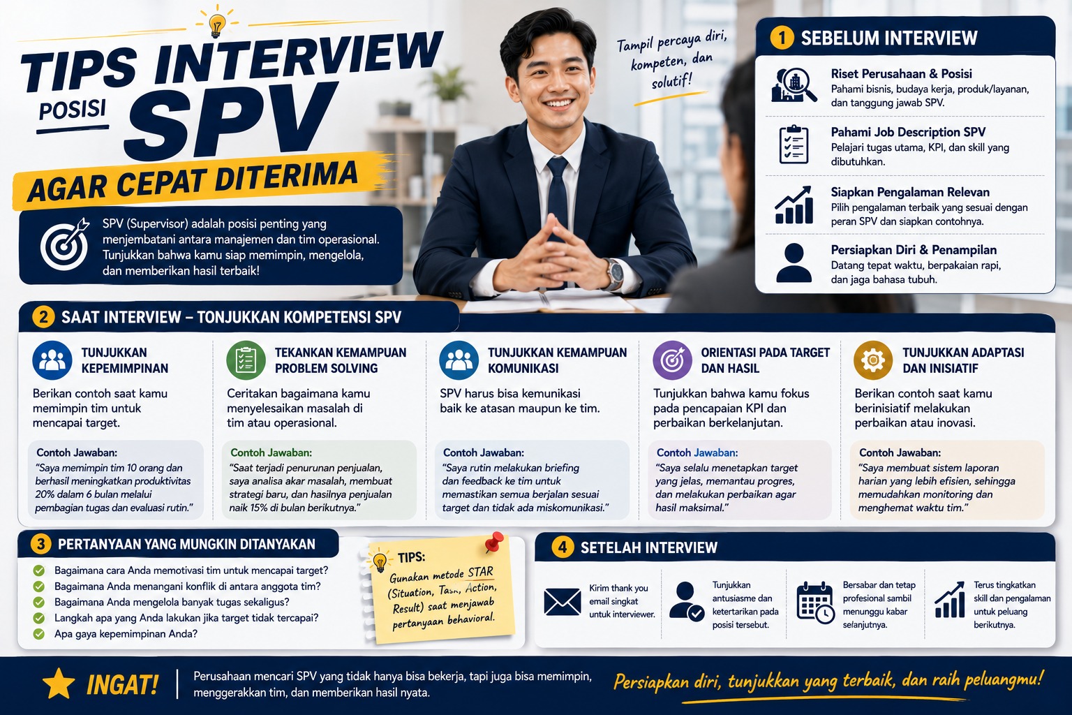 Tips Interview Posisi SPV agar Cepat Diterima