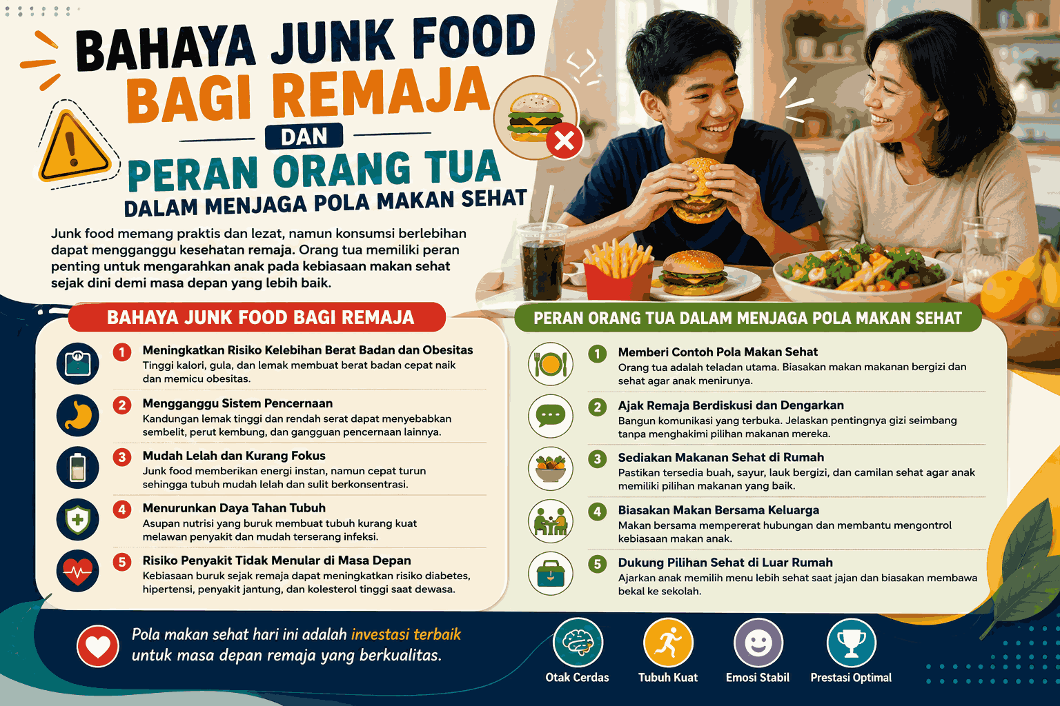 Bahaya Junk Food Bagi Remaja dan Peran Orang Tua Dalam Menjaga Pola Makan Sehat