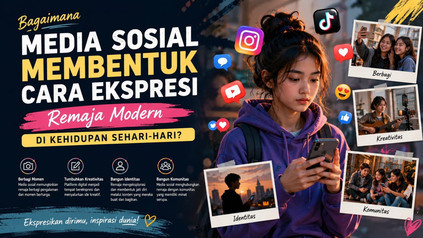 Bagaimana Media Sosial Membentuk Cara Ekspresi Remaja Modern di Kehidupan Sehari-hari?