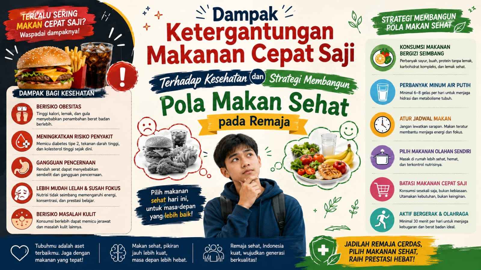Dampak Ketergantungan Makanan Cepat Saji Terhadap Kesehatan dan Strategi Membangun Pola Makan Sehat pada Remaja