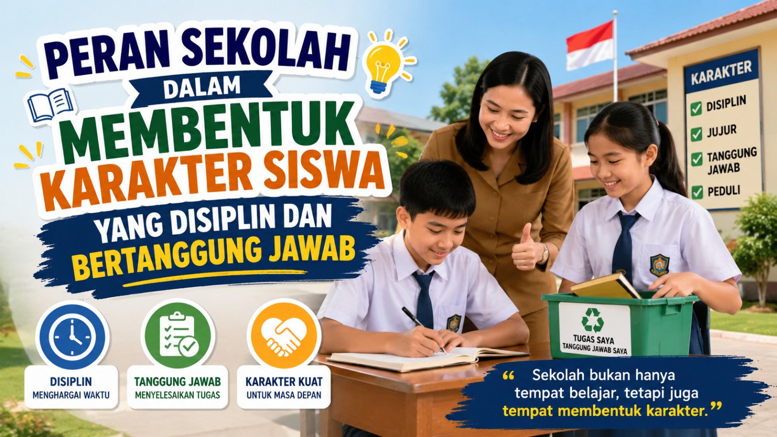 Peran Sekolah dalam Membentuk Karakter Siswa yang Disiplin dan Bertanggung Jawab