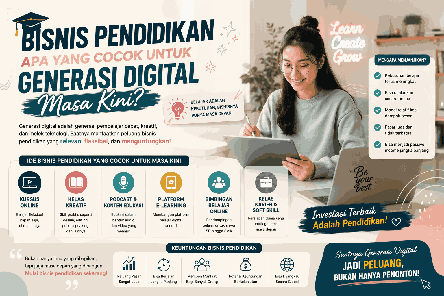 Bisnis Pendidikan Apa yang Cocok untuk Generasi Digital Masa Kini?
