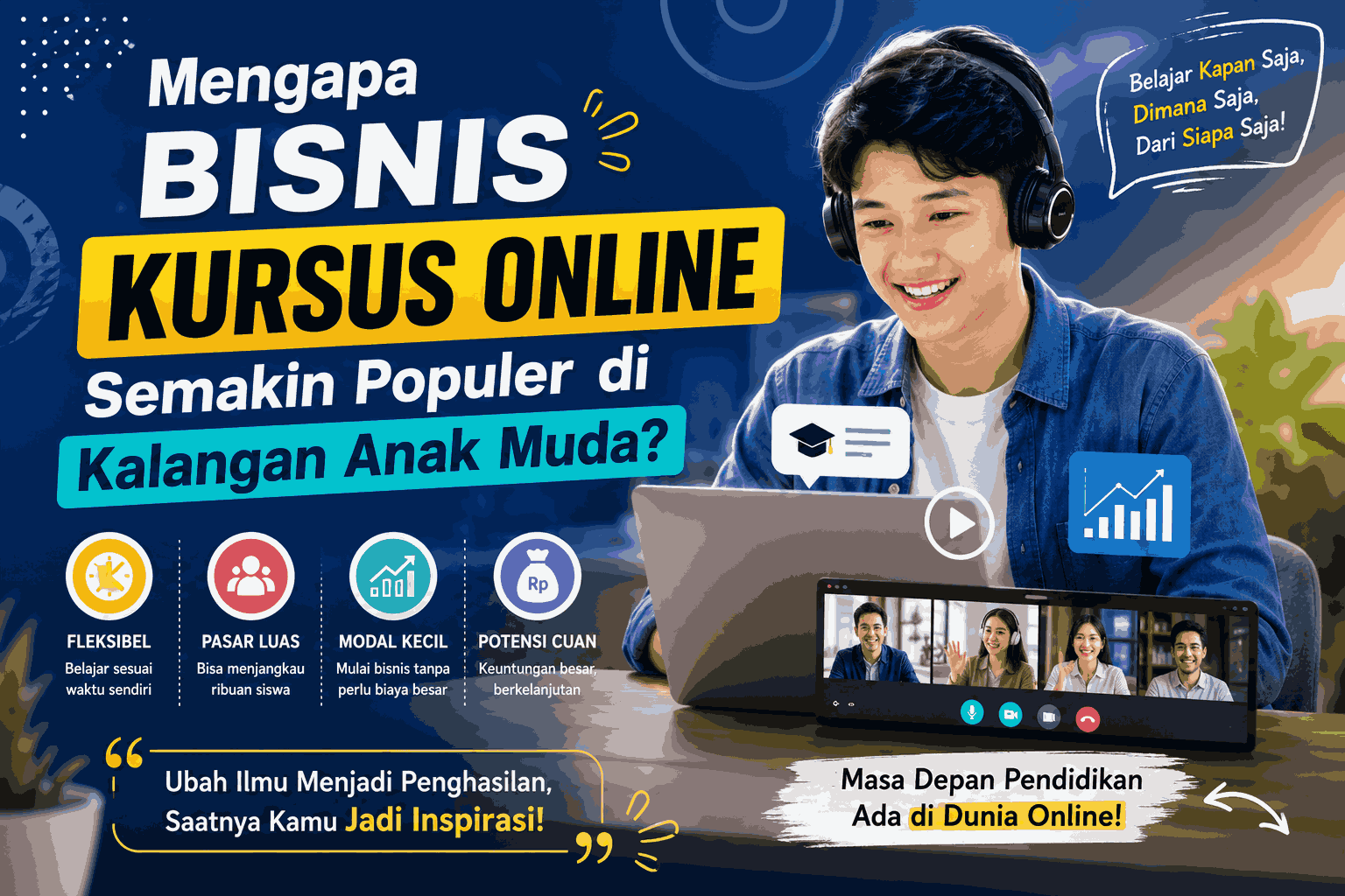 Mengapa Bisnis Kursus Online Semakin Populer di Kalangan Anak Muda?