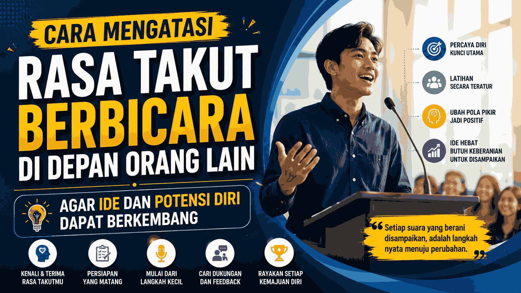 Cara Mengatasi Rasa Takut Berbicara Di Depan Orang Lain Agar Ide Dan Potensi Diri Dapat Berkembang