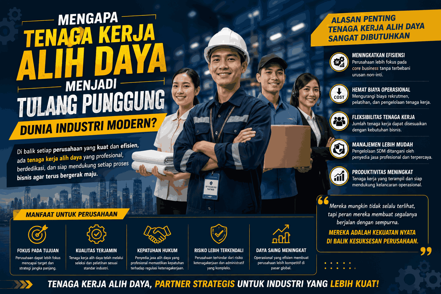 Mengapa Tenaga Kerja Alih Daya Menjadi Tulang Punggung Dunia Industri Modern?