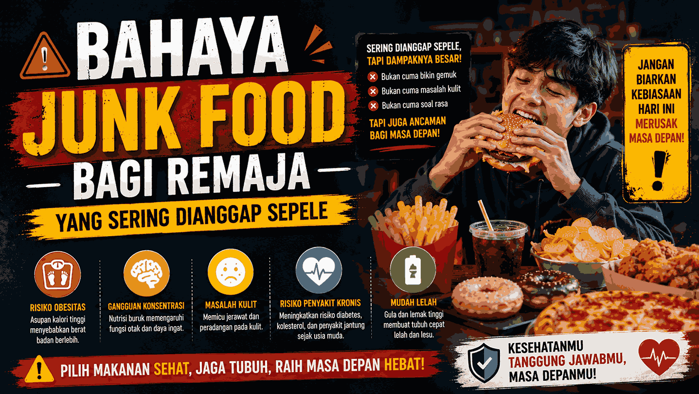 Bahaya Junk Food bagi Remaja yang Sering Dianggap Sepele