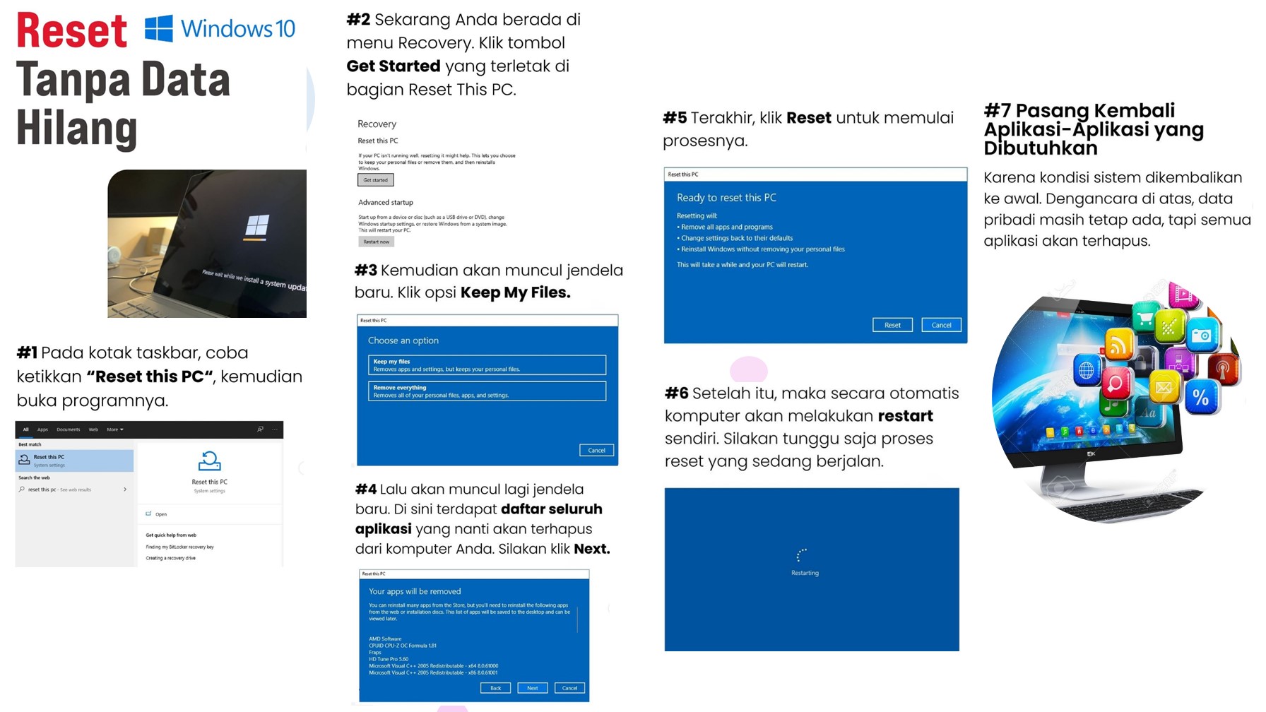 Bagaimana Cara Reset Windows 10, Tanpa Data hilang