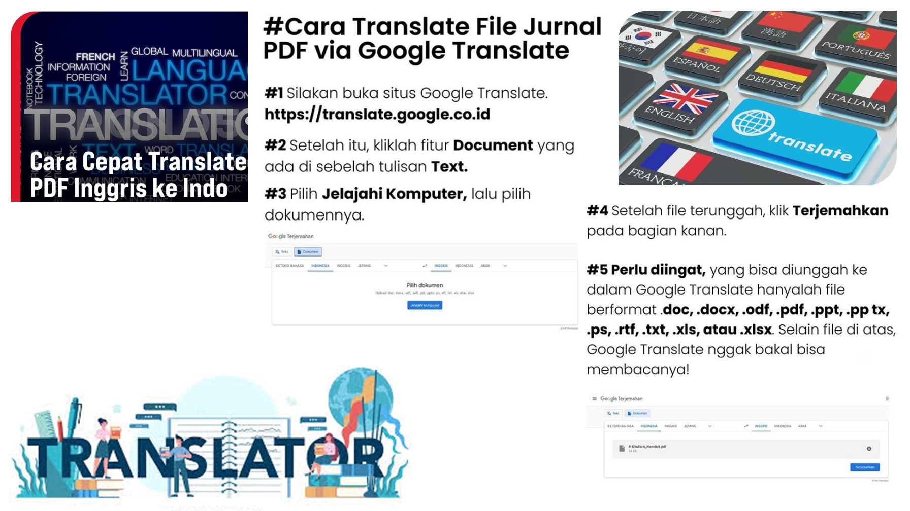 Cara cepat Translate PDF Bahasa Inggris Ke Bahasa Indonesia