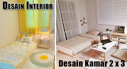 Desain Interior : Kamar Tidur Ukuran 2×3  yang Estetik !