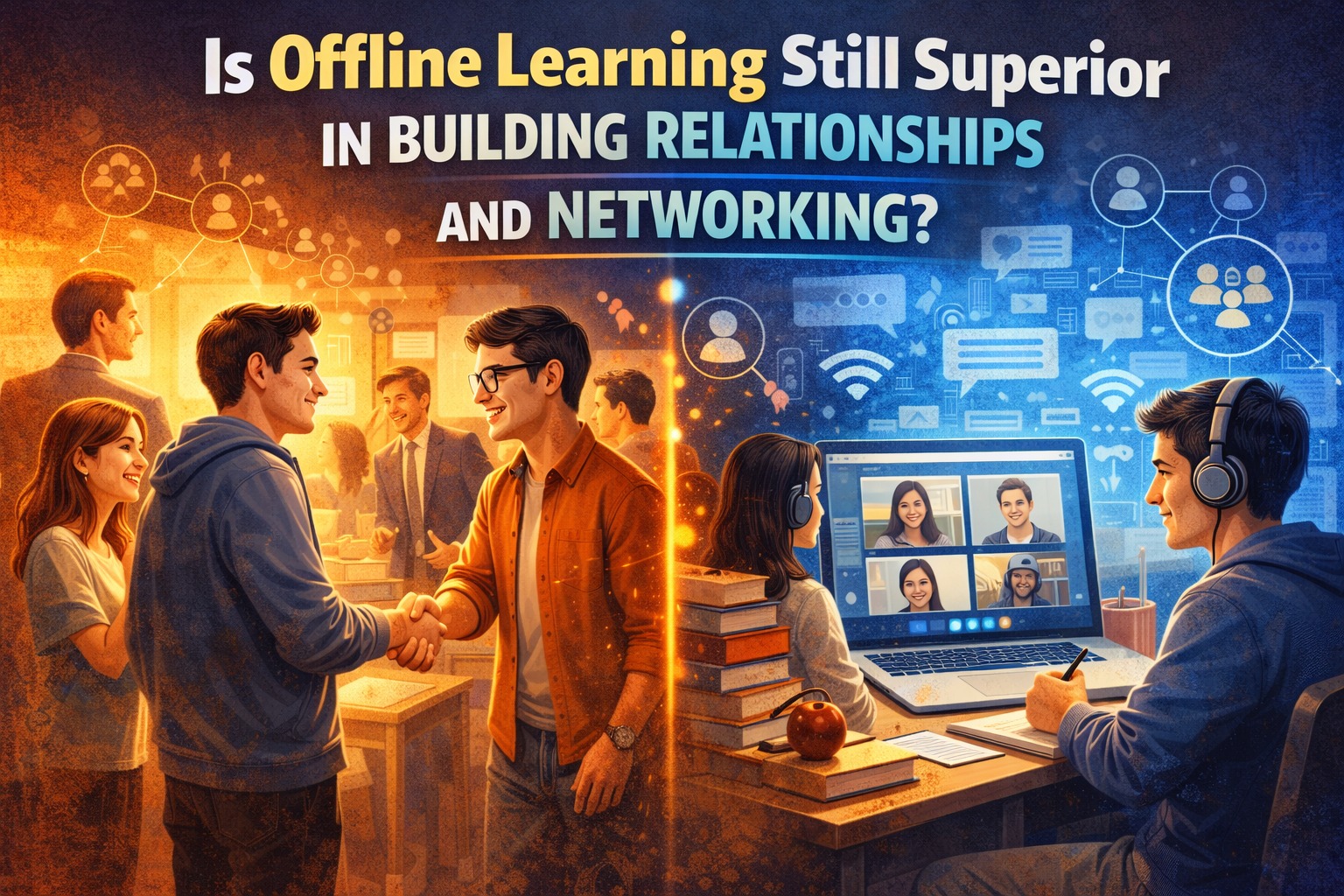 Is Offline Learning Still Superior in Building Relationships and Networking?