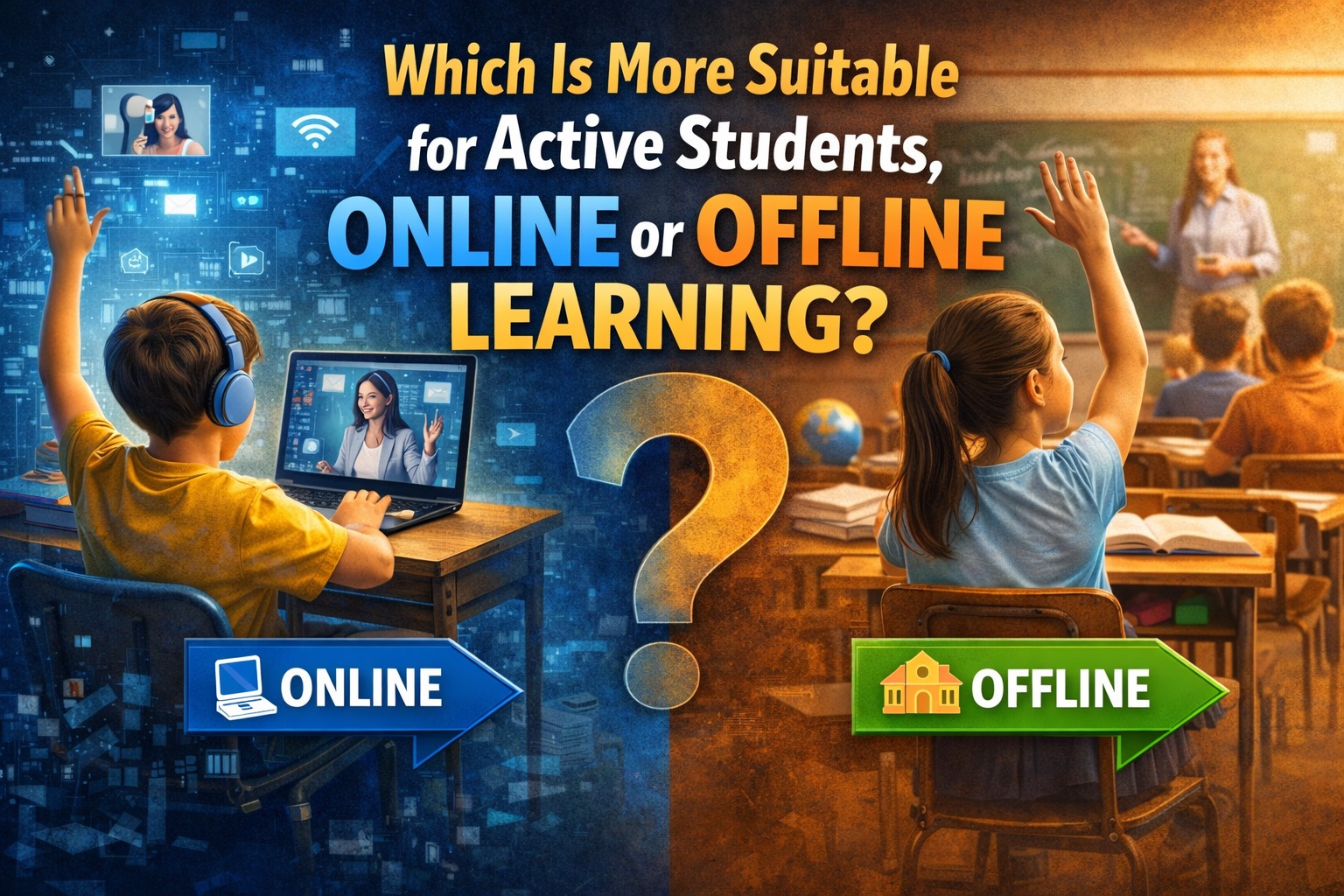 Which Is More Suitable for Active Students, Online or Offline Learning?