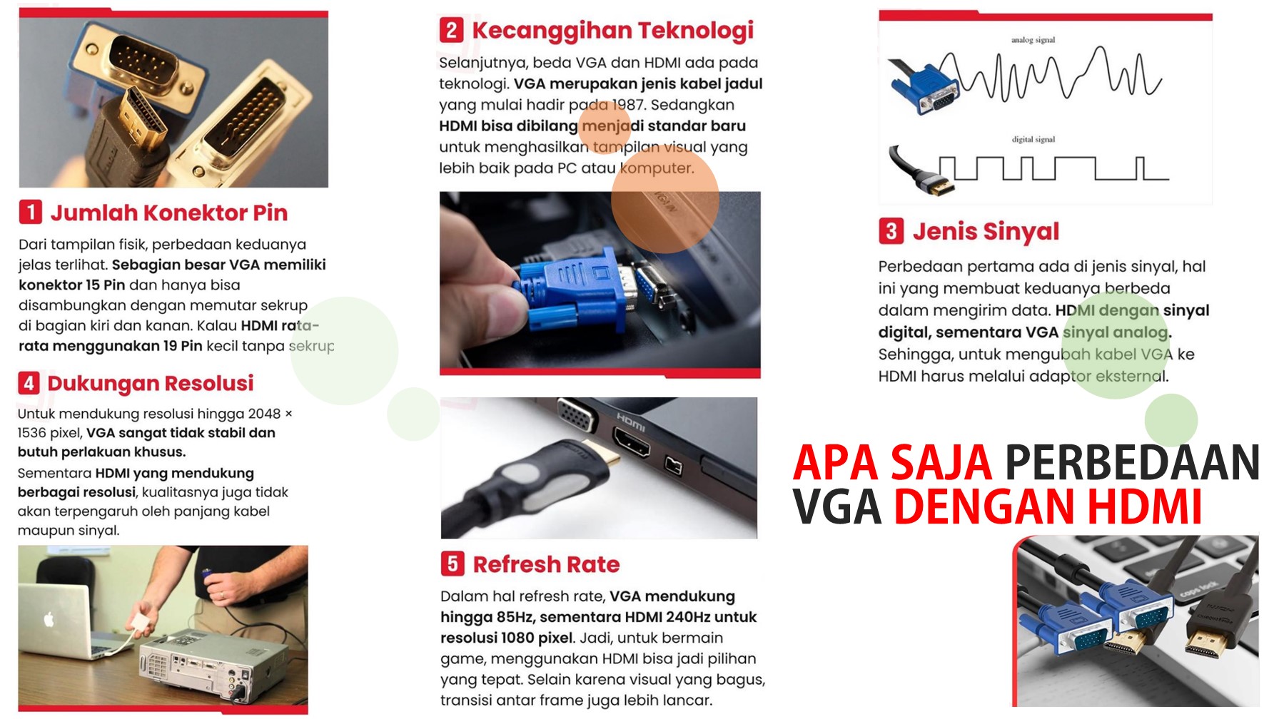 APA SAJA PERBEDAAN VGA DENGAN HDMI