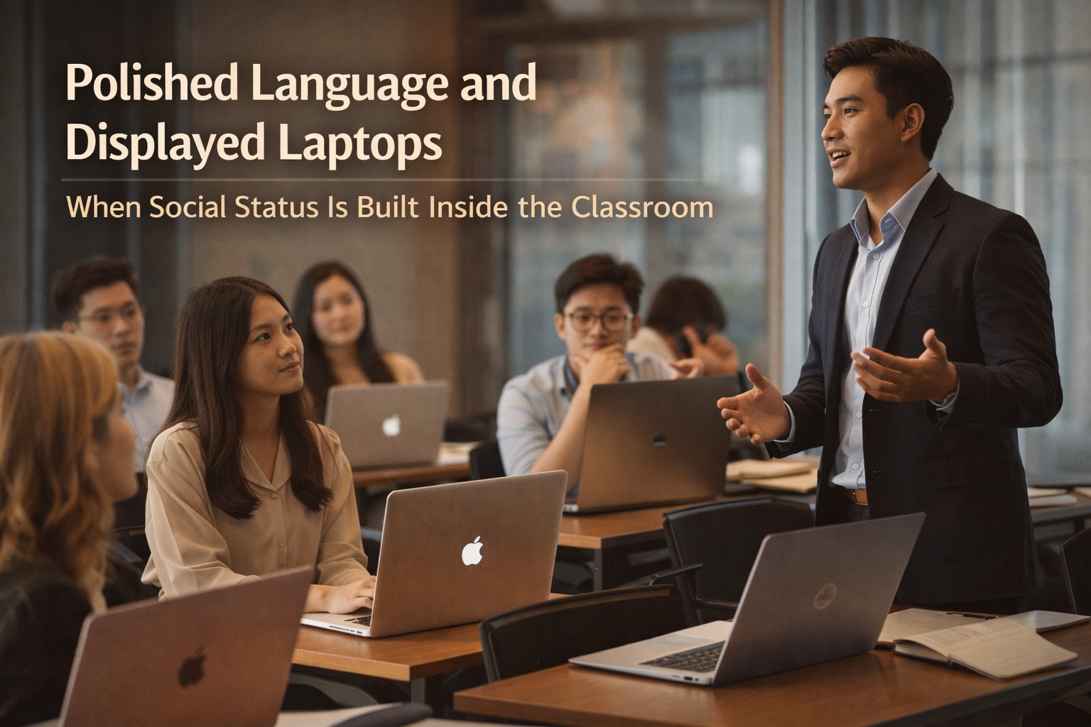 Polished Language and Displayed Laptops When Social Status Is Built Inside the Classroom