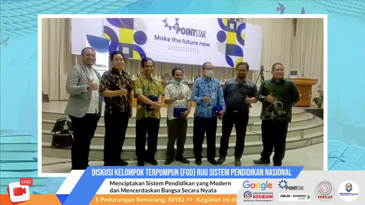 Diskusi Kelompok Terpumpun (FGD) RUU Sistem Pendidikan Nasional Menciptakan Sistem Pendidikan yang Modern dan Mencerdaskan Bangsa Secara Nyata