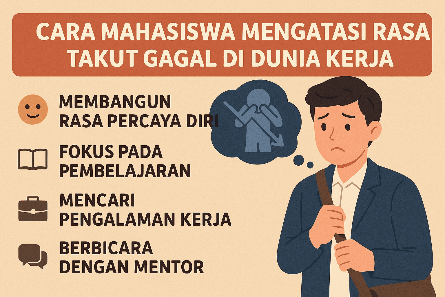 Cara Mahasiswa Mengatasi Rasa Takut Gagal di Dunia Kerja