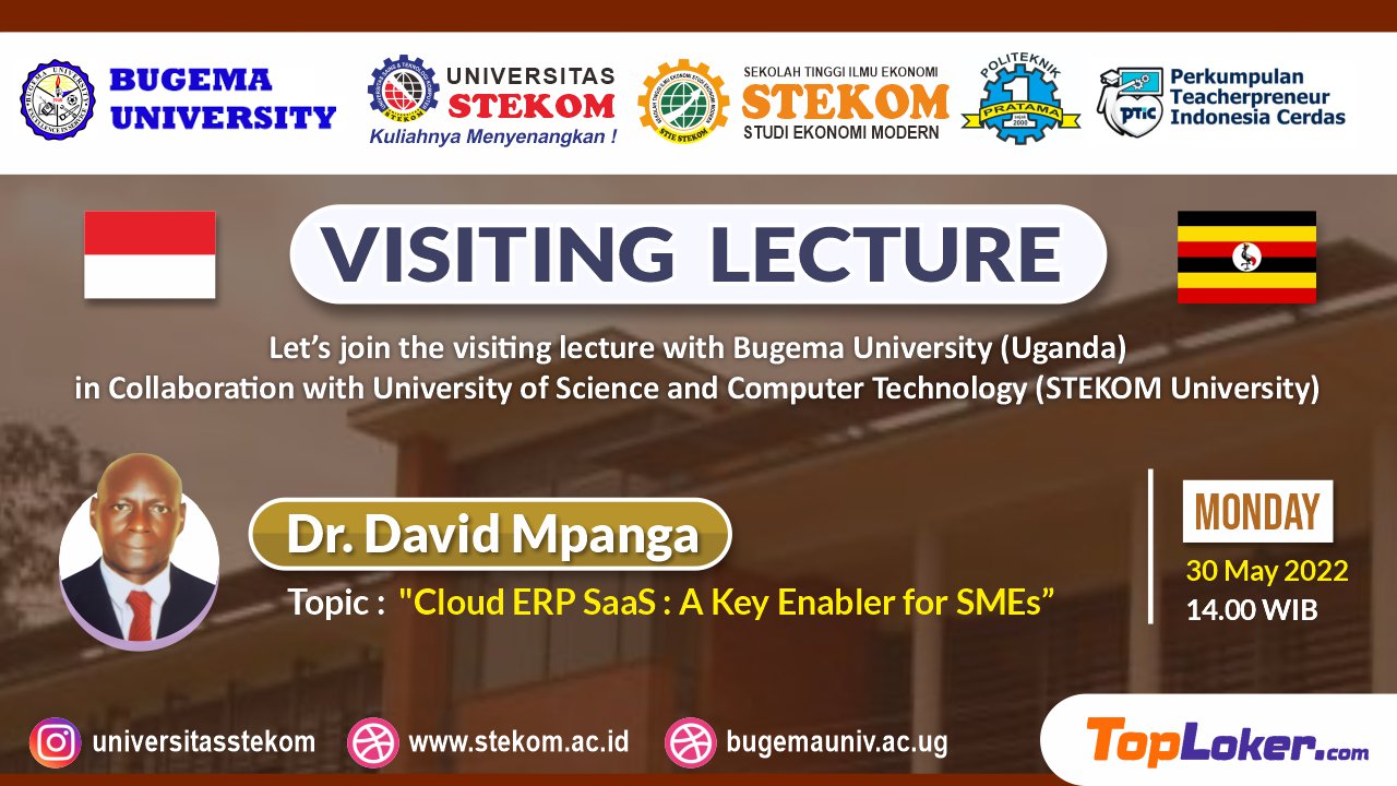 VISITING LECTURE ''Cloud ERP SaaS : A Key Enabler for SMEs''
