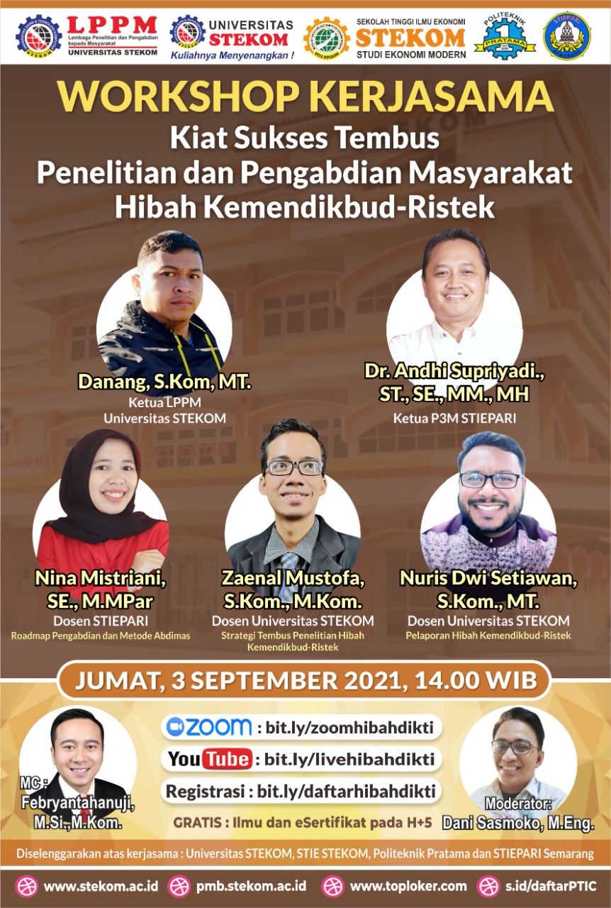 WORKSHOP KERJASAMA : Kiat Sukses Tembus Penelitian dan Pengabdian Masyarakat Hibah Kemendikbud-Ristek