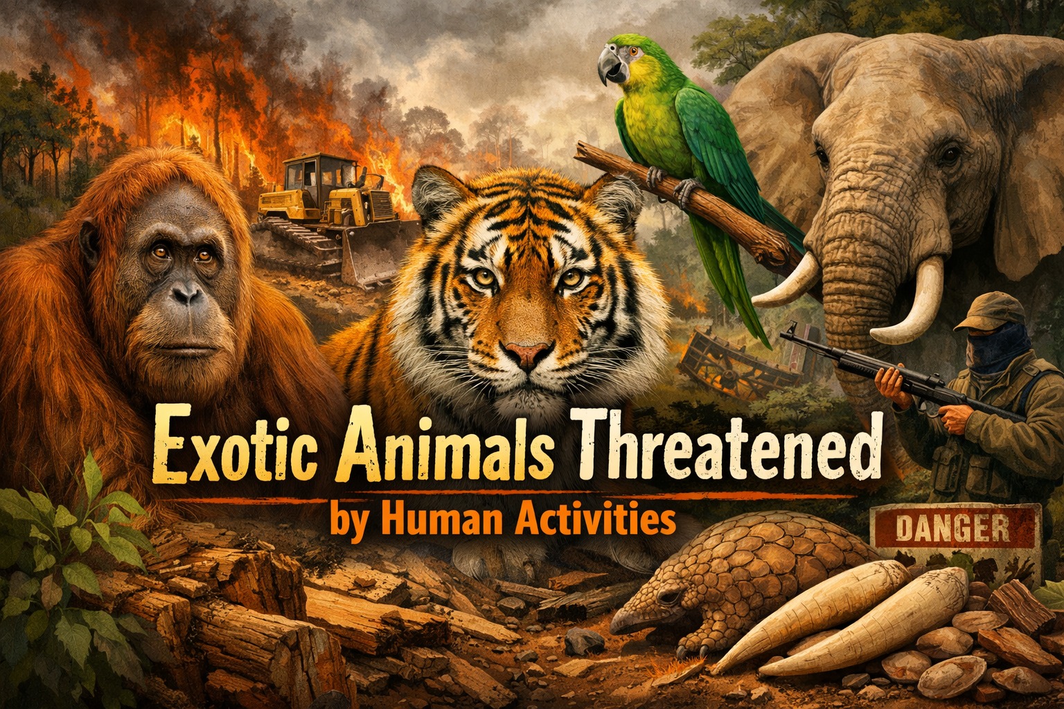 Exotic Animals Threatened by Human Activities