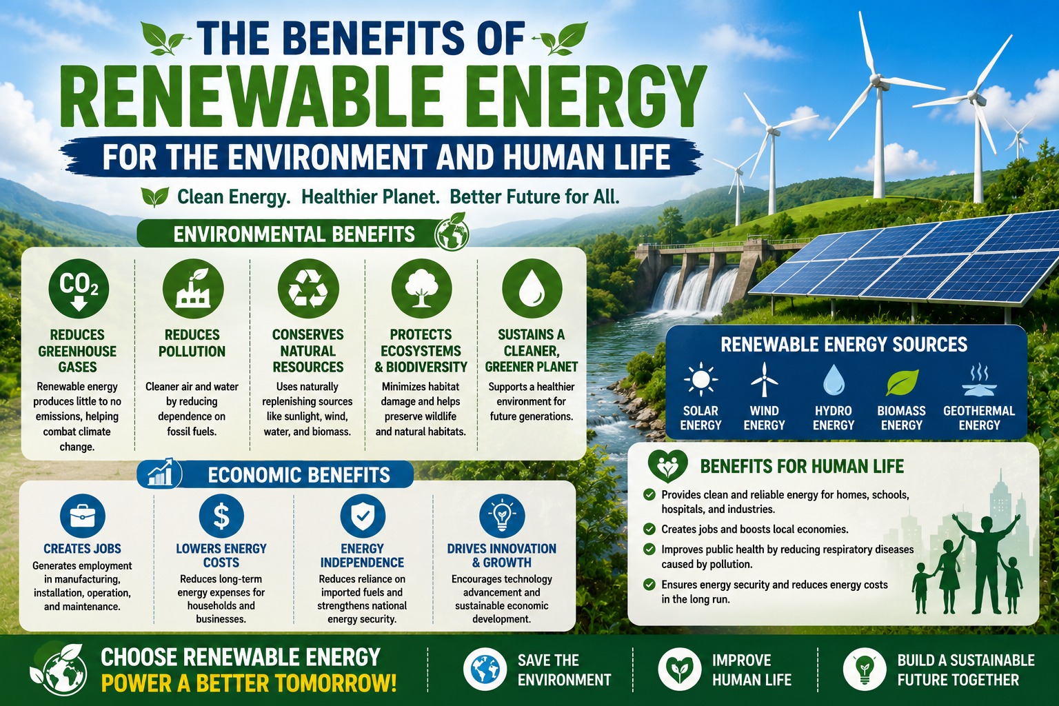 The Benefits of Renewable Energy for the Environment and Human Life