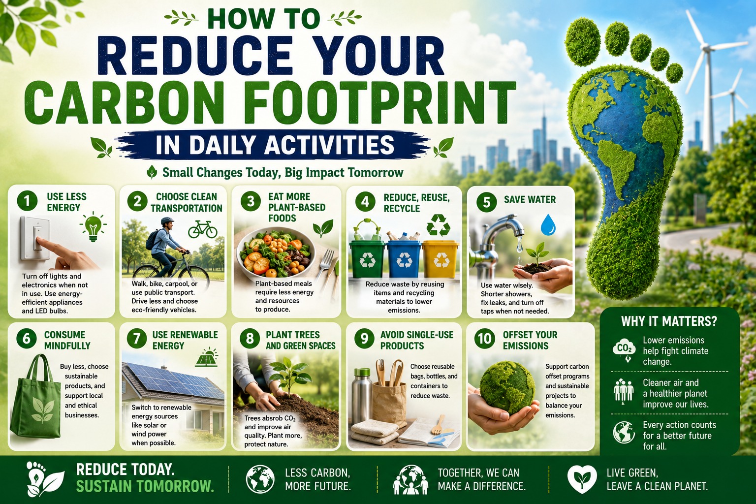 How to Reduce Your Carbon Footprint in Daily Activities