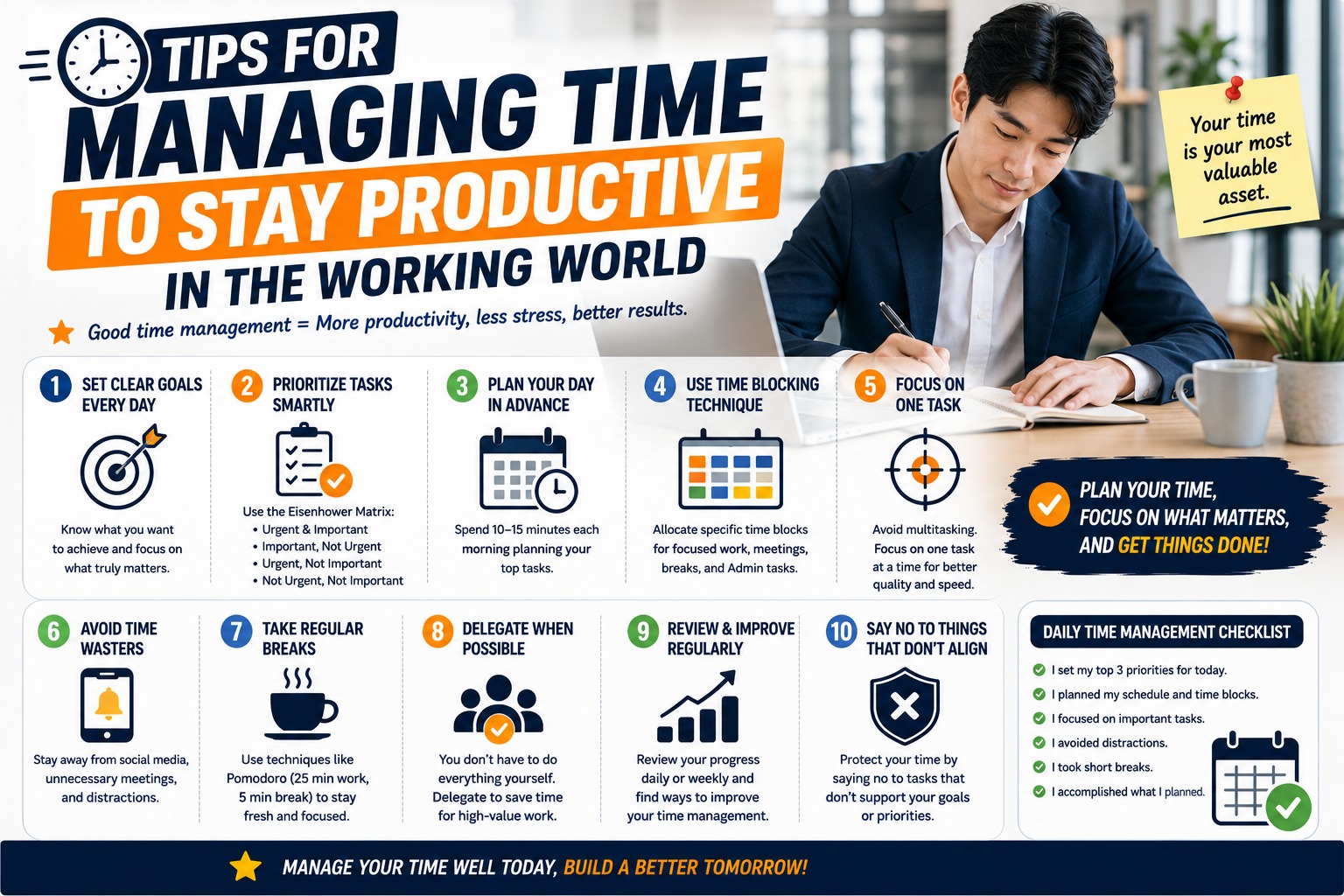 Tips for Managing Time to Stay Productive in the Working World