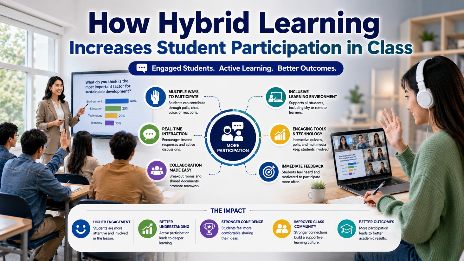 How Hybrid Learning Increases Student Participation in Class