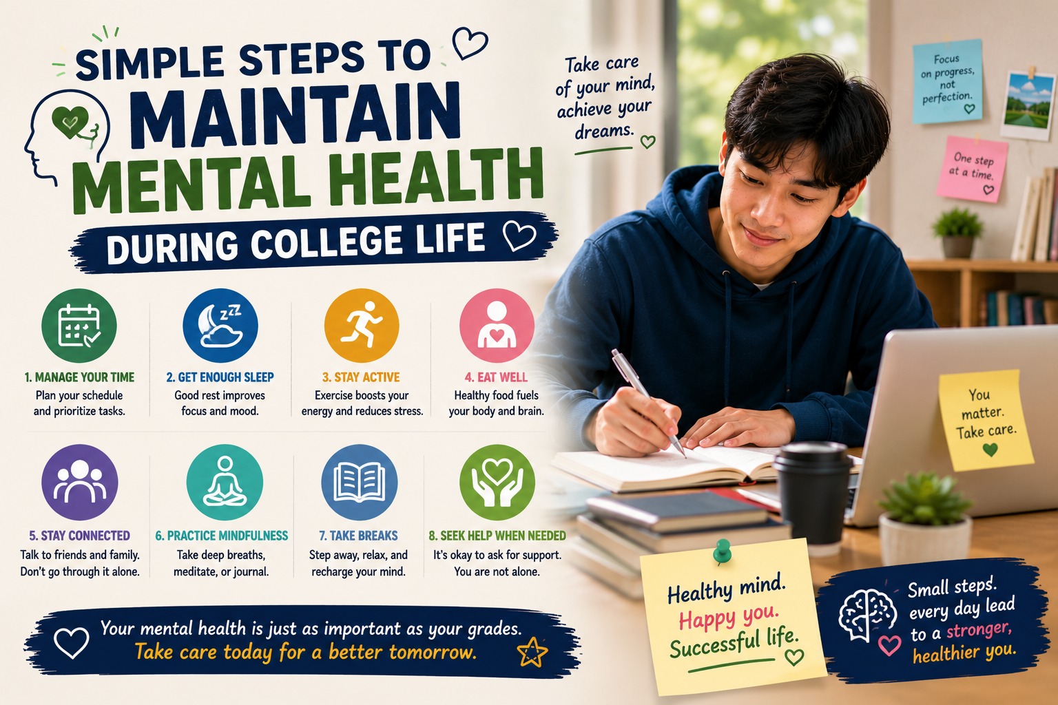 Simple Steps to Maintain Mental Health During College Life