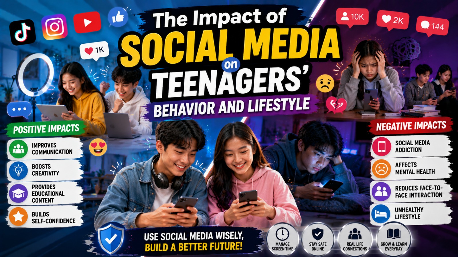 The Impact of Social Media on Teenagers’ Behavior and Lifestyle