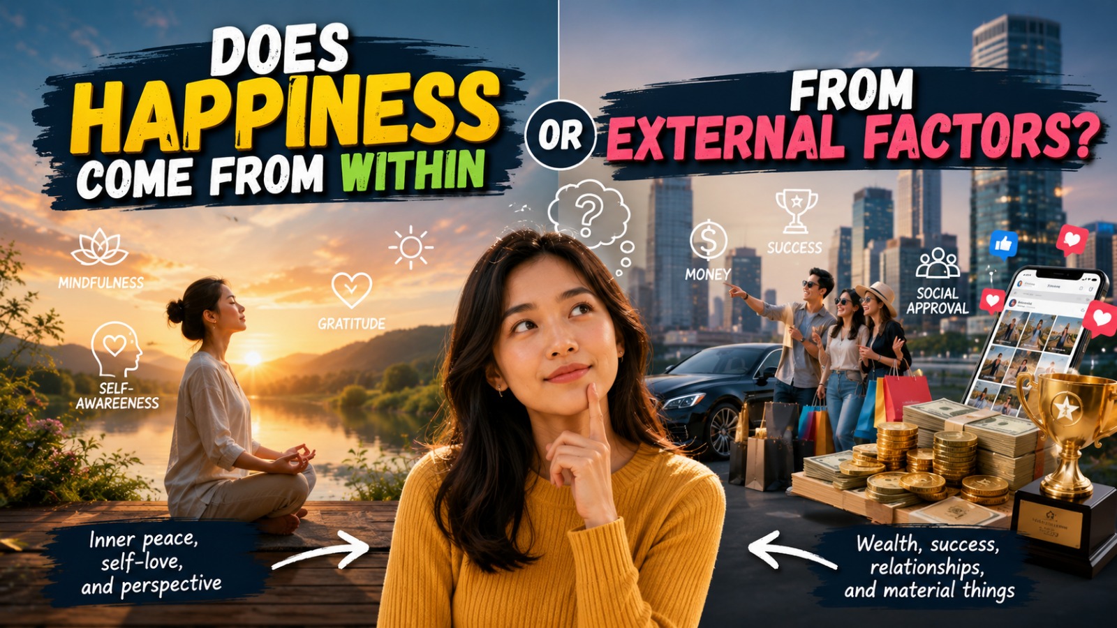 Does Happiness Come from Within or from External Factors?