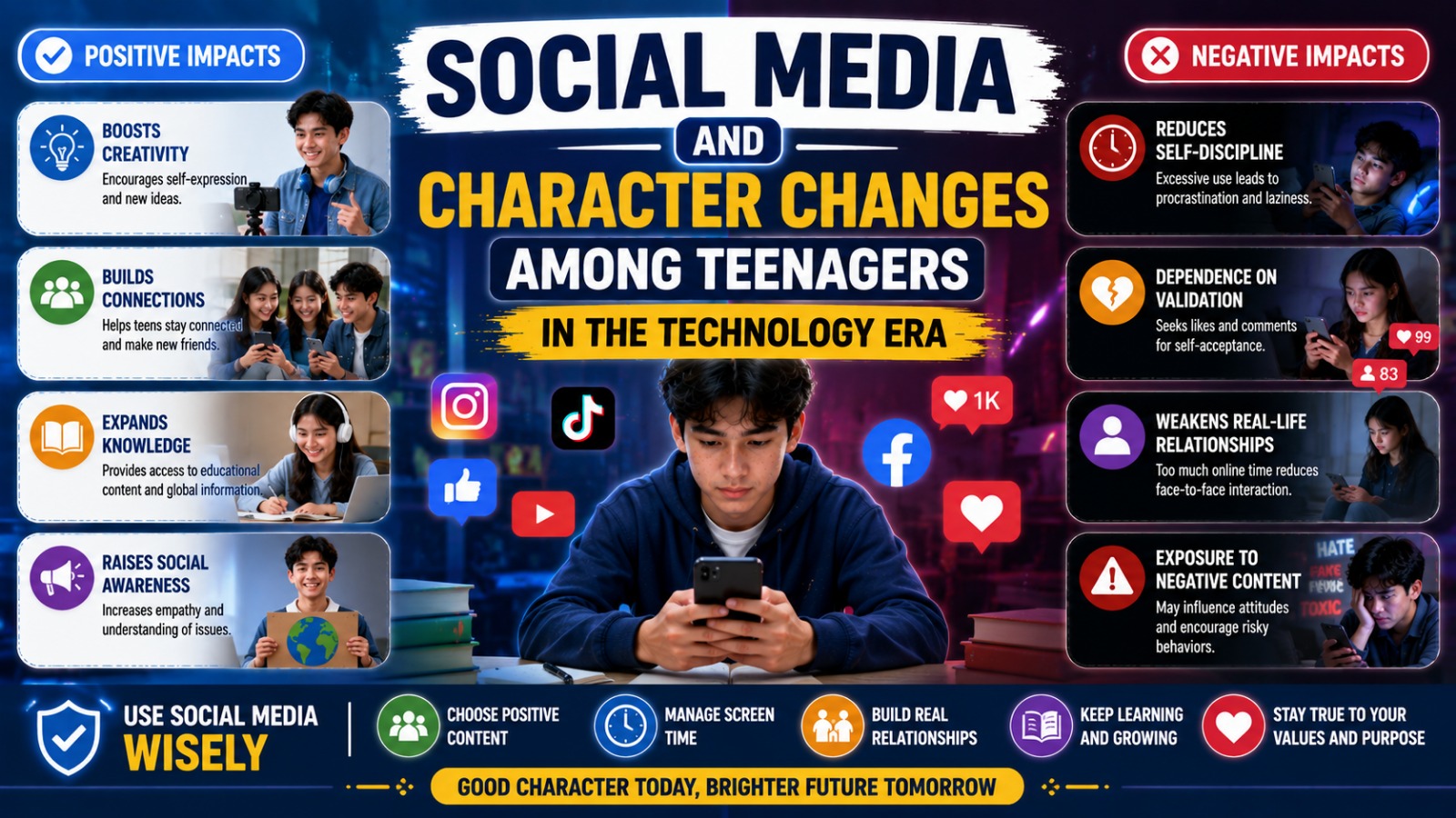 Social Media and Character Changes Among Teenagers in the Technology Era