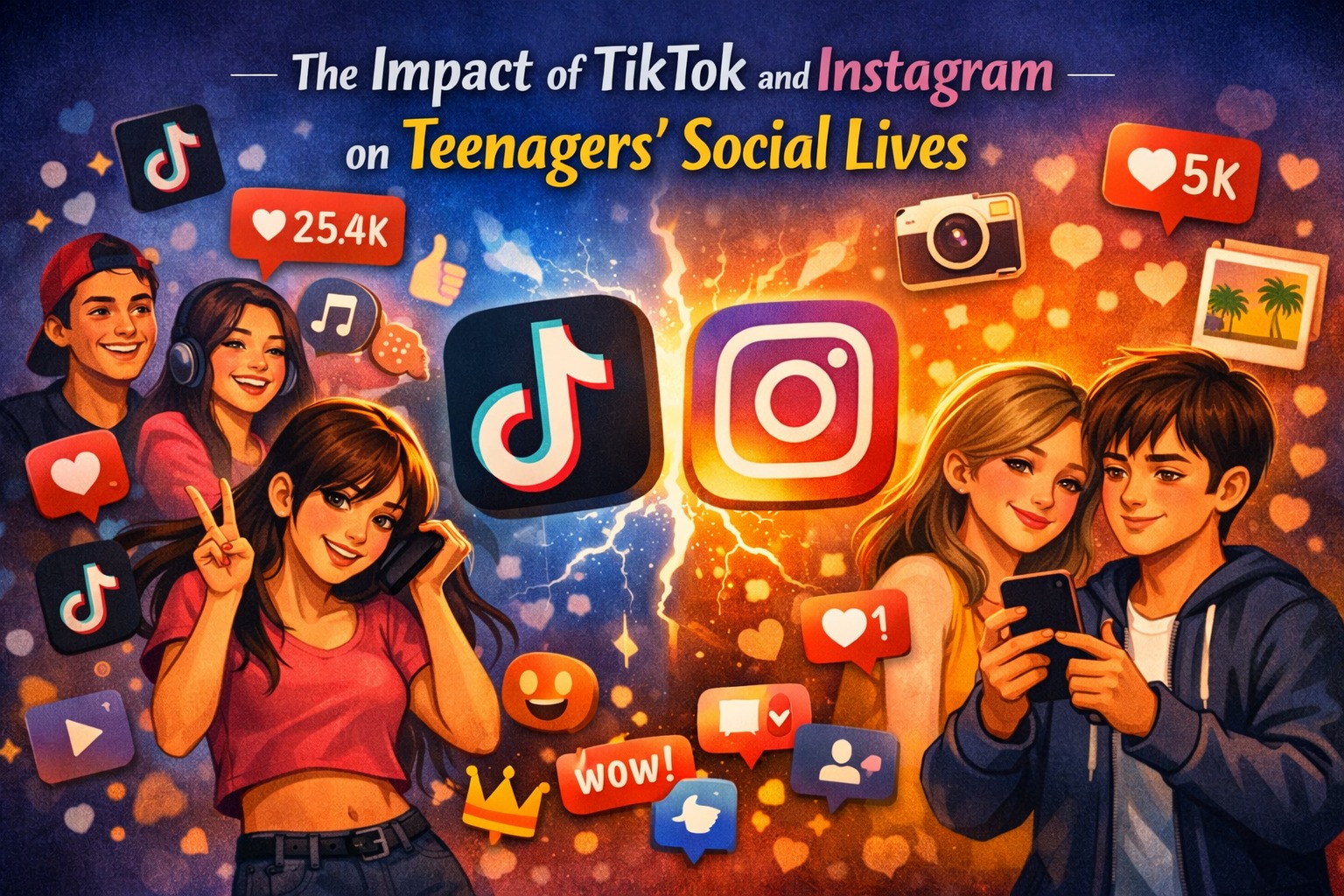 The Impact of TikTok and Instagram on Teenagers’ Social Lives