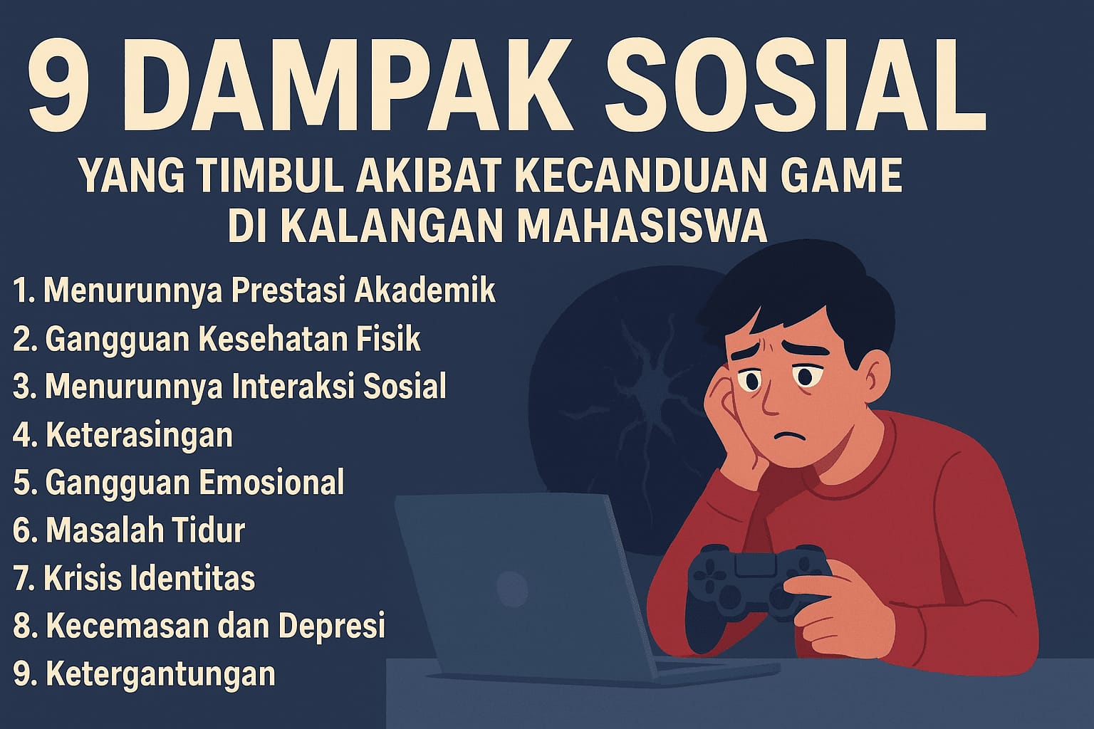 9 Dampak Sosial yang Timbul Akibat Kecanduan Game di Kalangan Mahasiswa