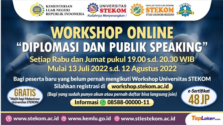 WORKSHOP ONLINE  “DIPLOMASI DAN PUBLIK SPEAKING”