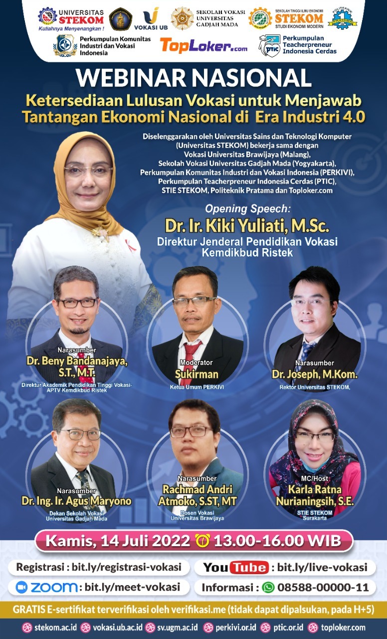 Ketersediaan Lulusan Vokasi untuk Menjawab Tantangan Ekonomi Nasional di Era Industri 4.0