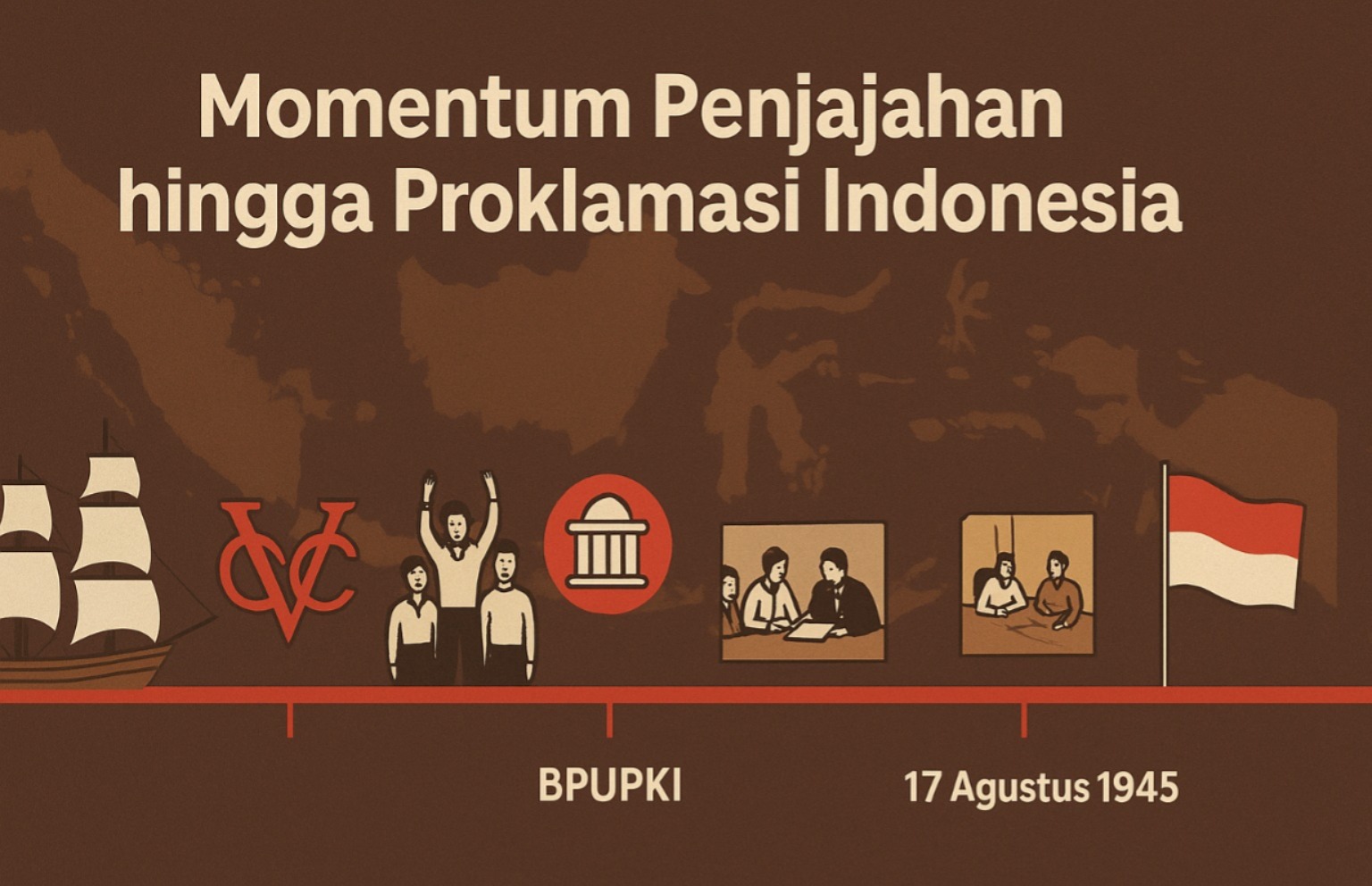 Kapan Momentum Penting Terjadi dalam Proses Penjajahan hingga Proklamasi Indonesia?