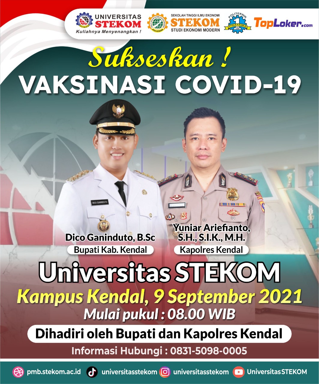 Universitas STEKOM Kampus Kendal Siap Gelar Vaksinasi Covid - 19