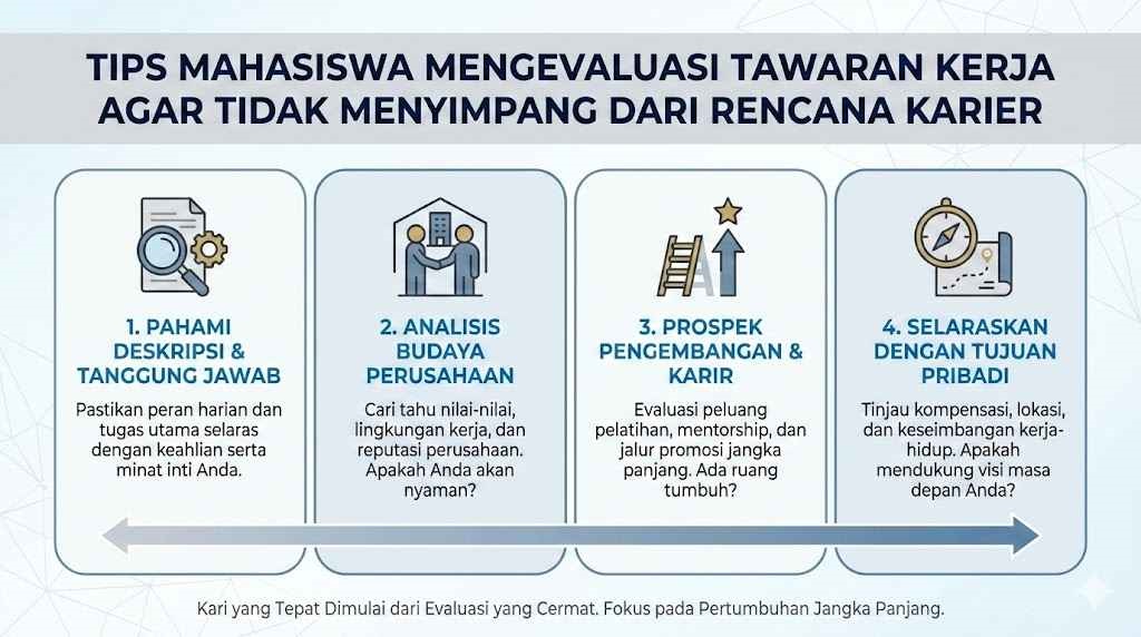 Tips Mahasiswa Mengevaluasi Tawaran Kerja agar Tidak Menyimpang dari Rencana Karier