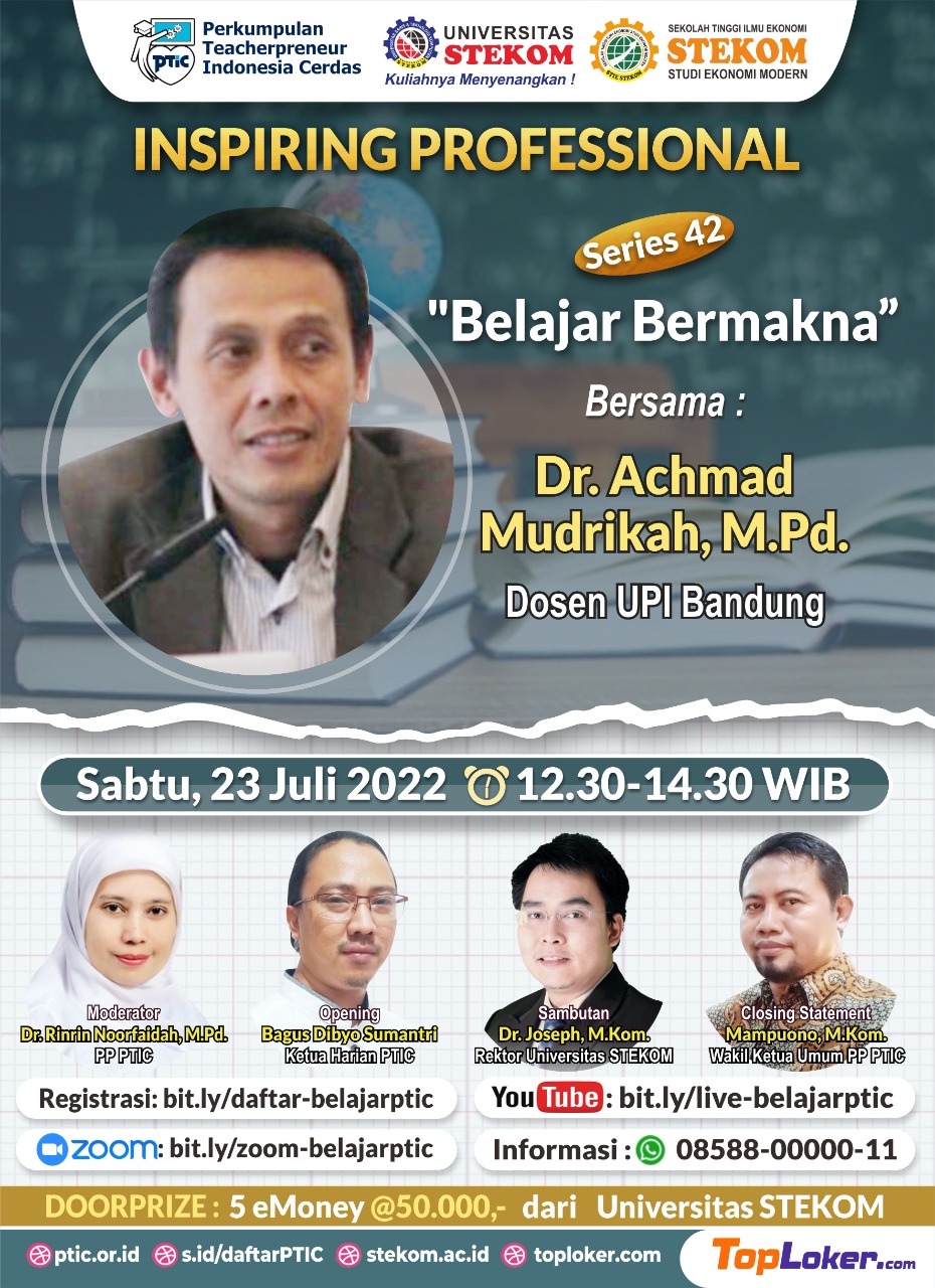 INSPIRING PROFESSIONAL #SERIES 42  Tema : "Belajar Bermakna"