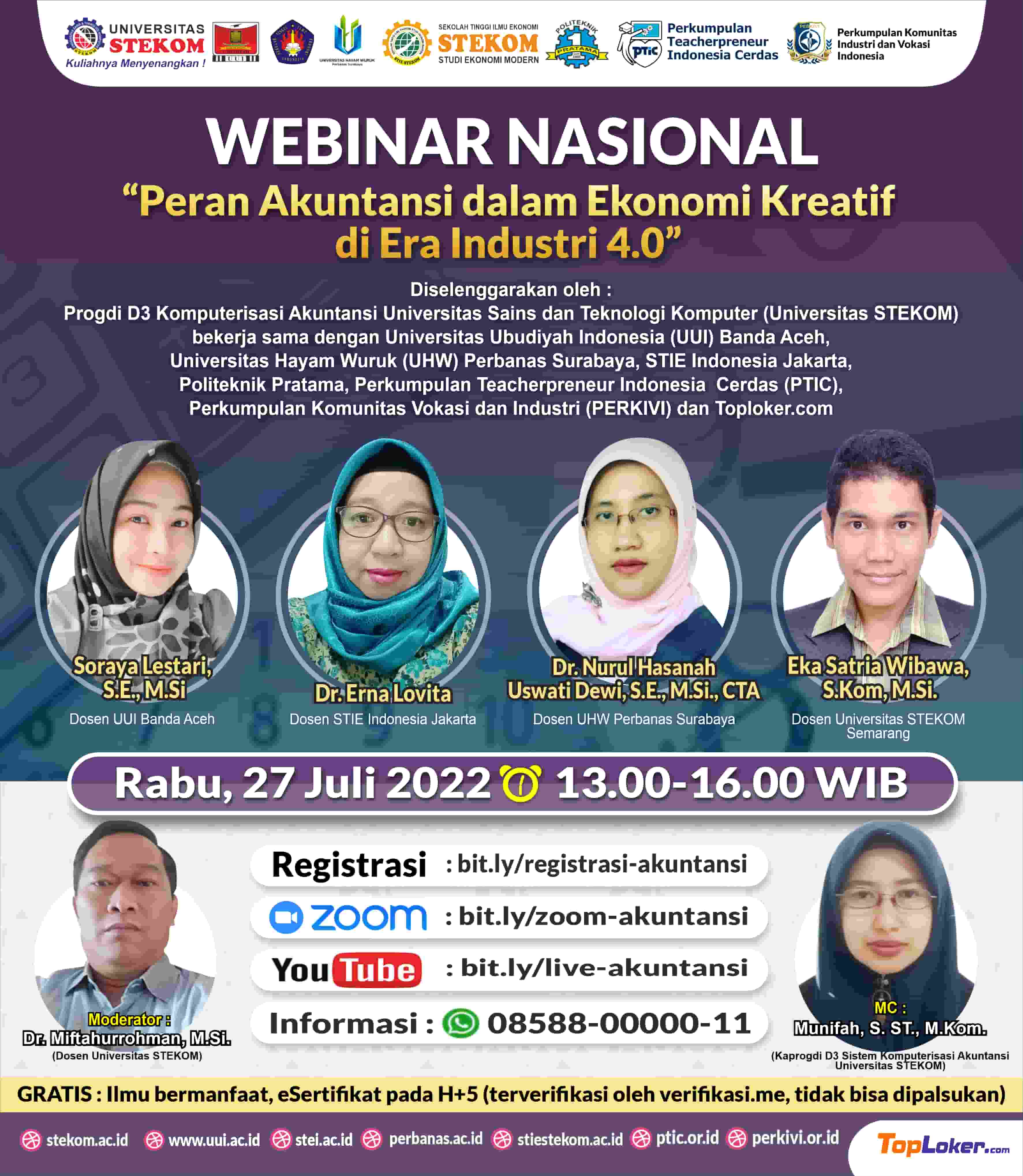 WEBINAR NASIONAL ''Peran Akuntansi dalam Ekonomi Kreatid di Era Industri 4.0''