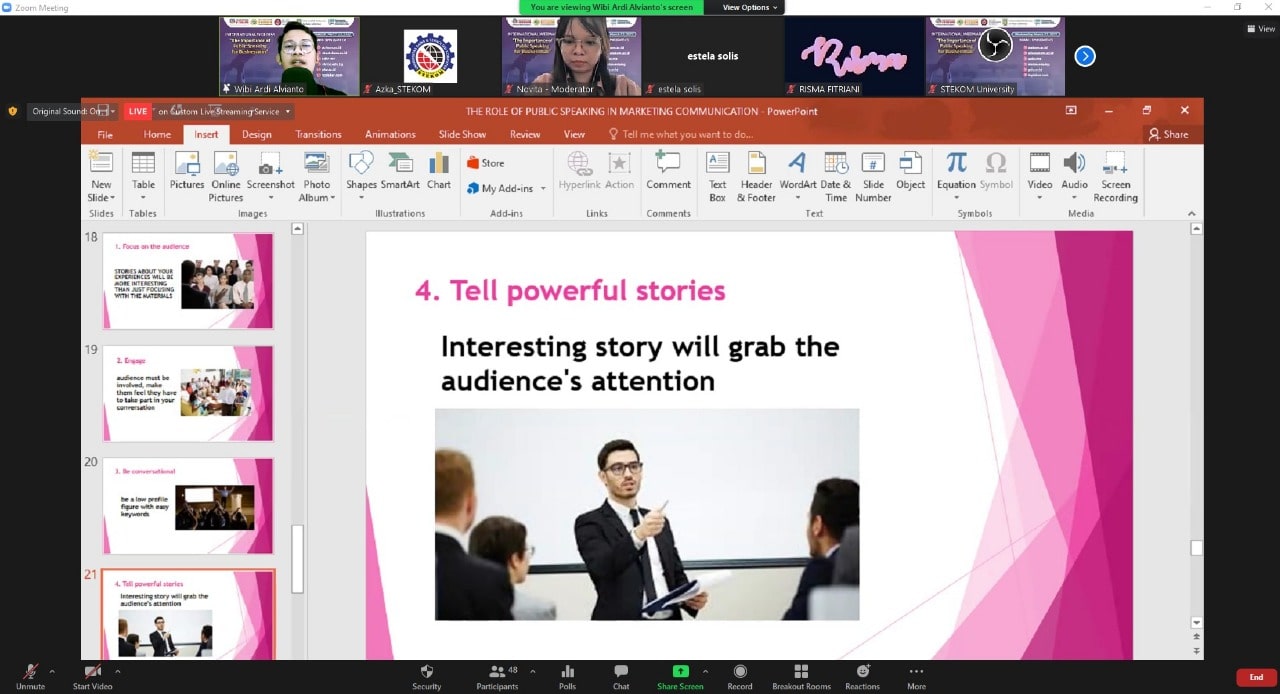 Peningkatan Soft Skill Mahasiswa Universitas Stekom Gelar Webinar Internasional Mengenai Public Speaking