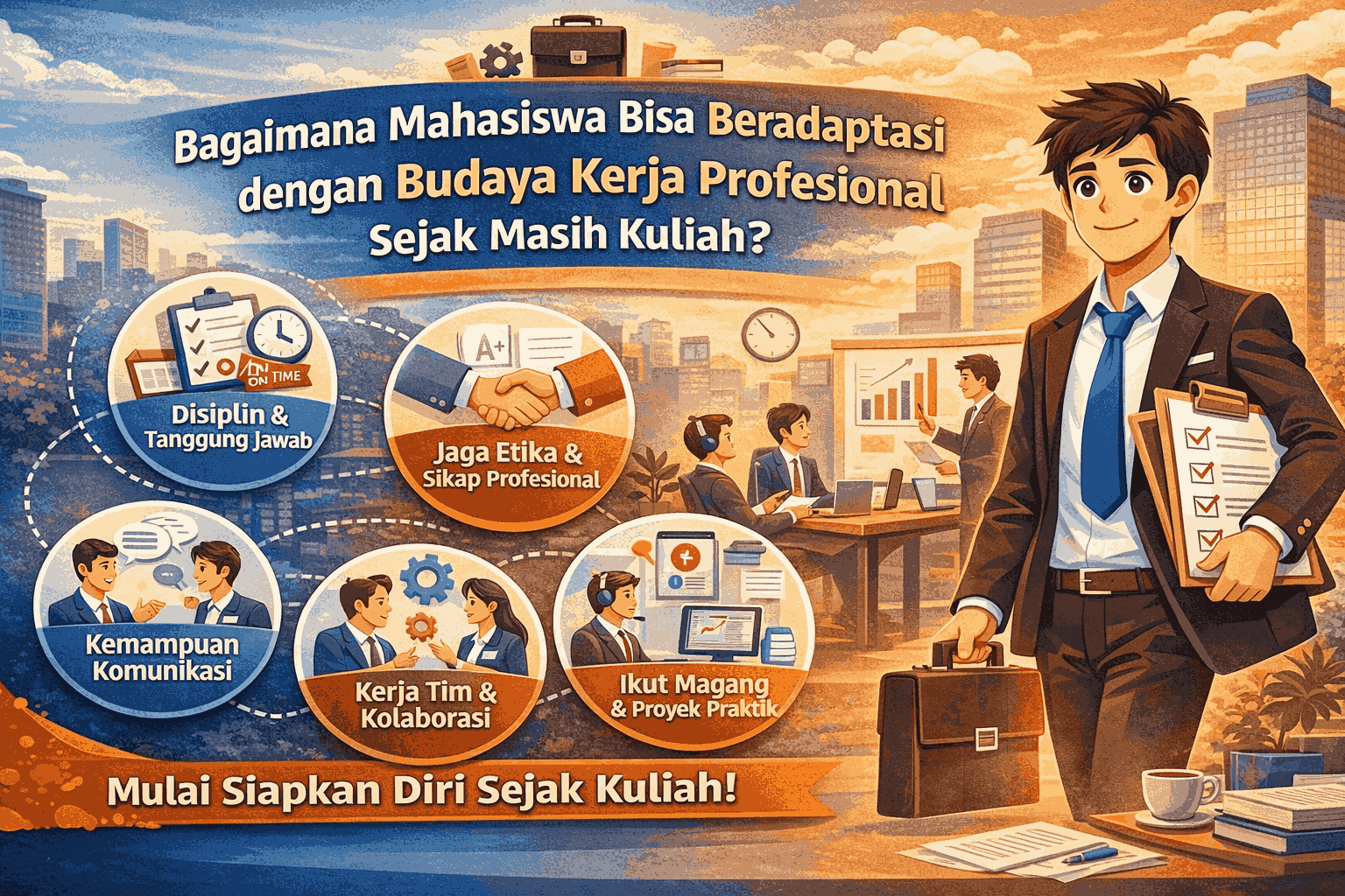 Bagaimana Mahasiswa Bisa Beradaptasi dengan Budaya Kerja Profesional Sejak Masih Kuliah?