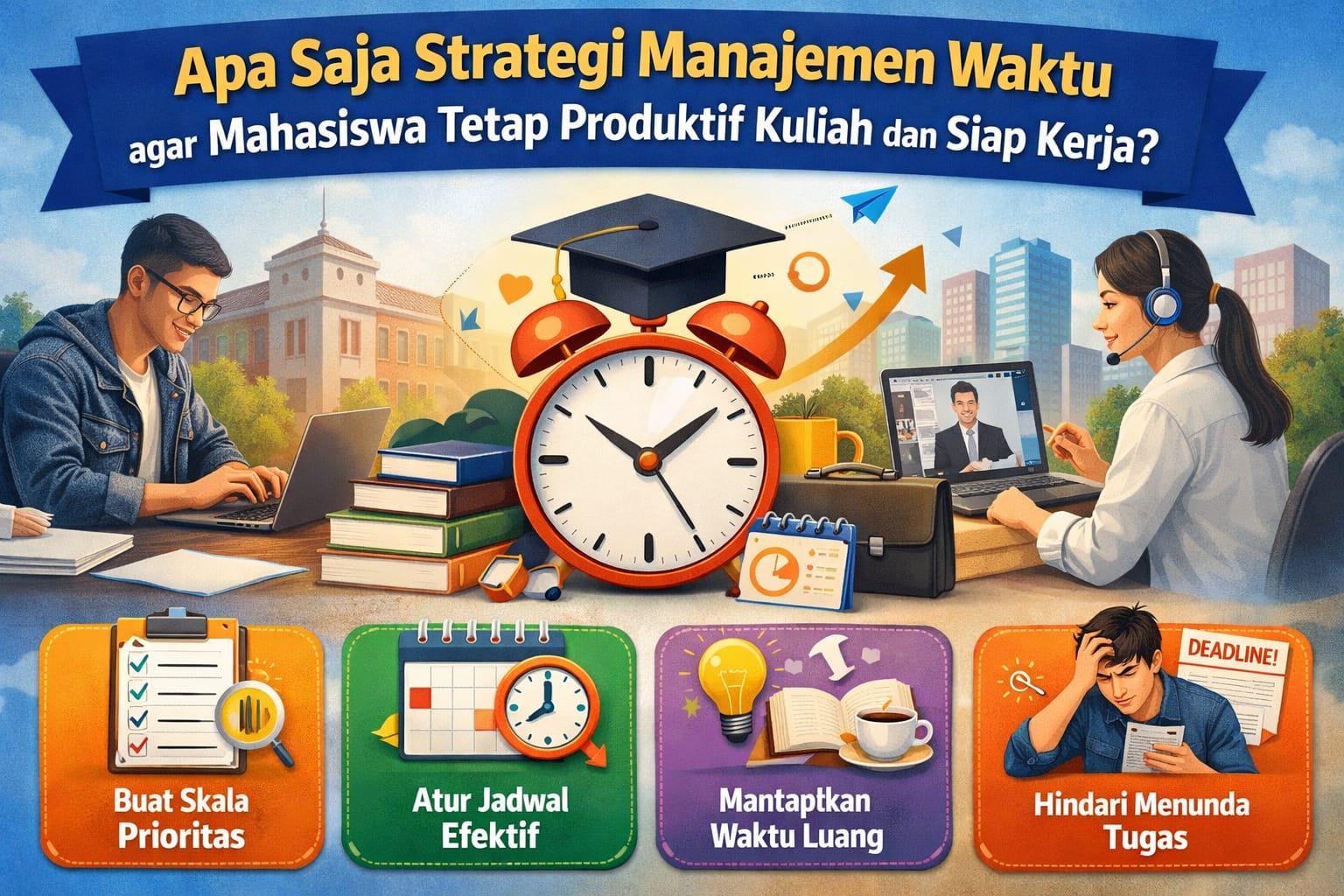 Apa Saja Strategi Manajemen Waktu agar Mahasiswa Tetap Produktif Kuliah dan Siap Kerja?