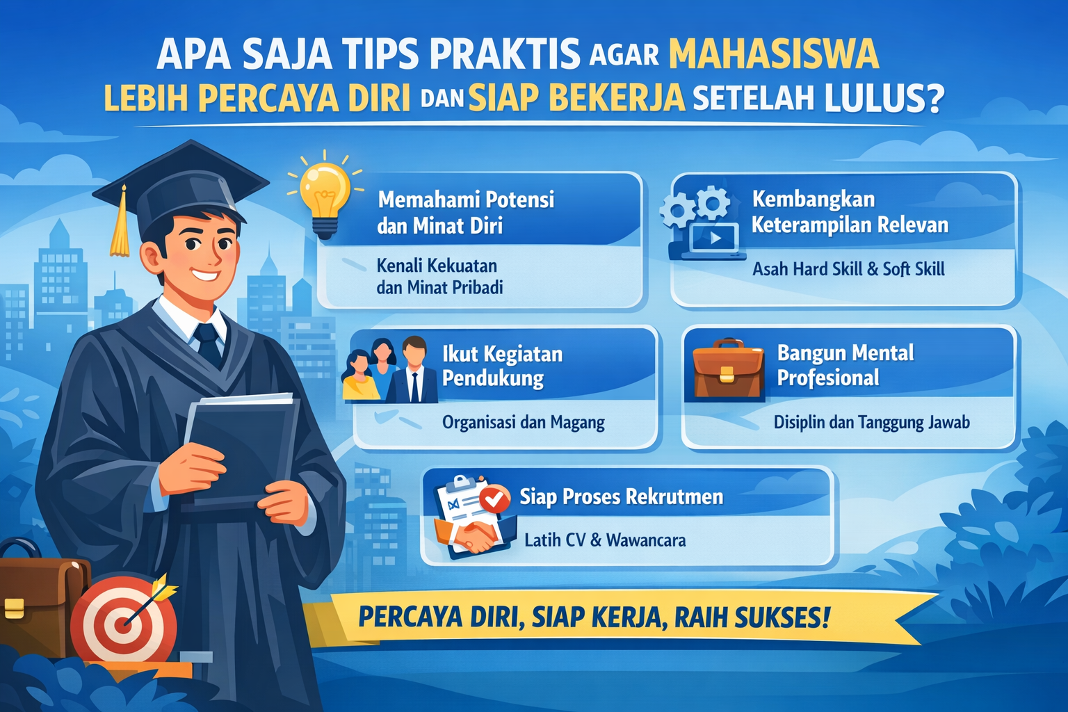 Apa Saja Tips Praktis agar Mahasiswa Lebih Percaya Diri dan Siap Bekerja Setelah Lulus?