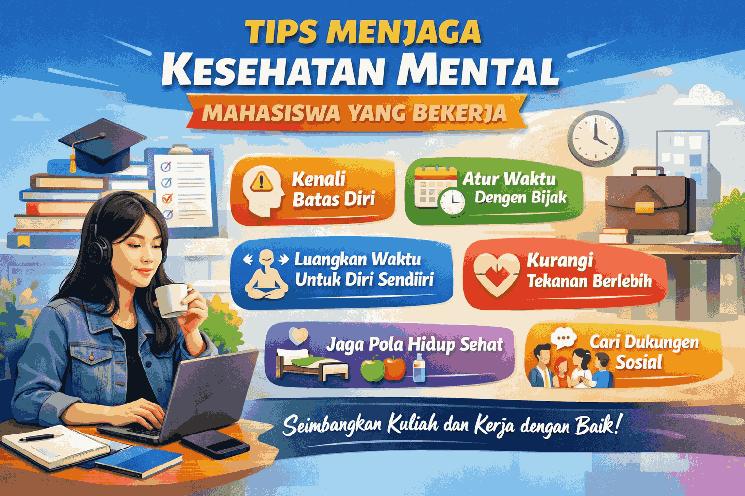 Tips Menjaga Kesehatan Mental Mahasiswa Yang Bekerja