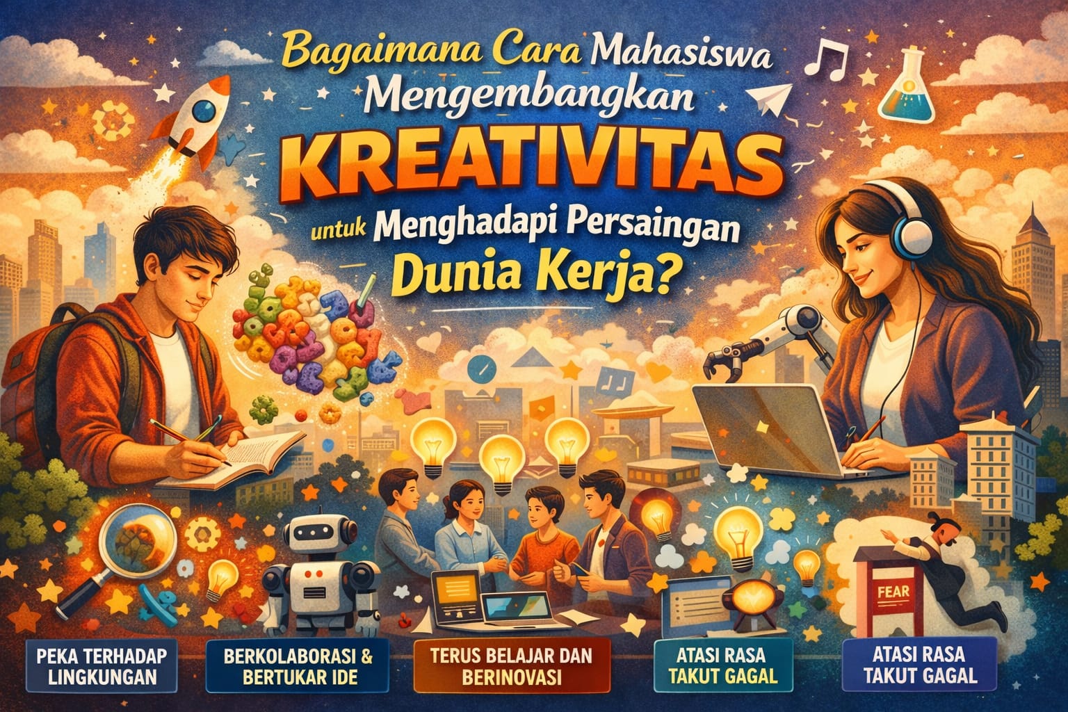Bagaimana Cara Mahasiswa Mengembangkan Kreativitas untuk Menghadapi Persaingan Dunia Kerja?