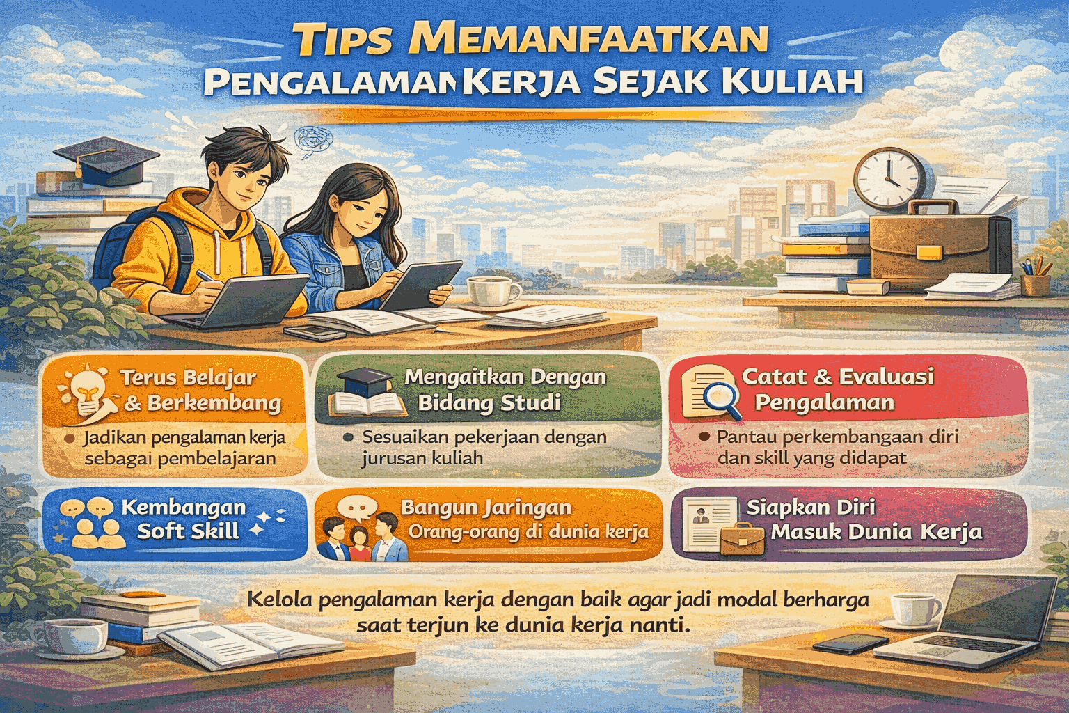 Tips Memanfaatkan Pengalaman Kerja Sejak Kuliah