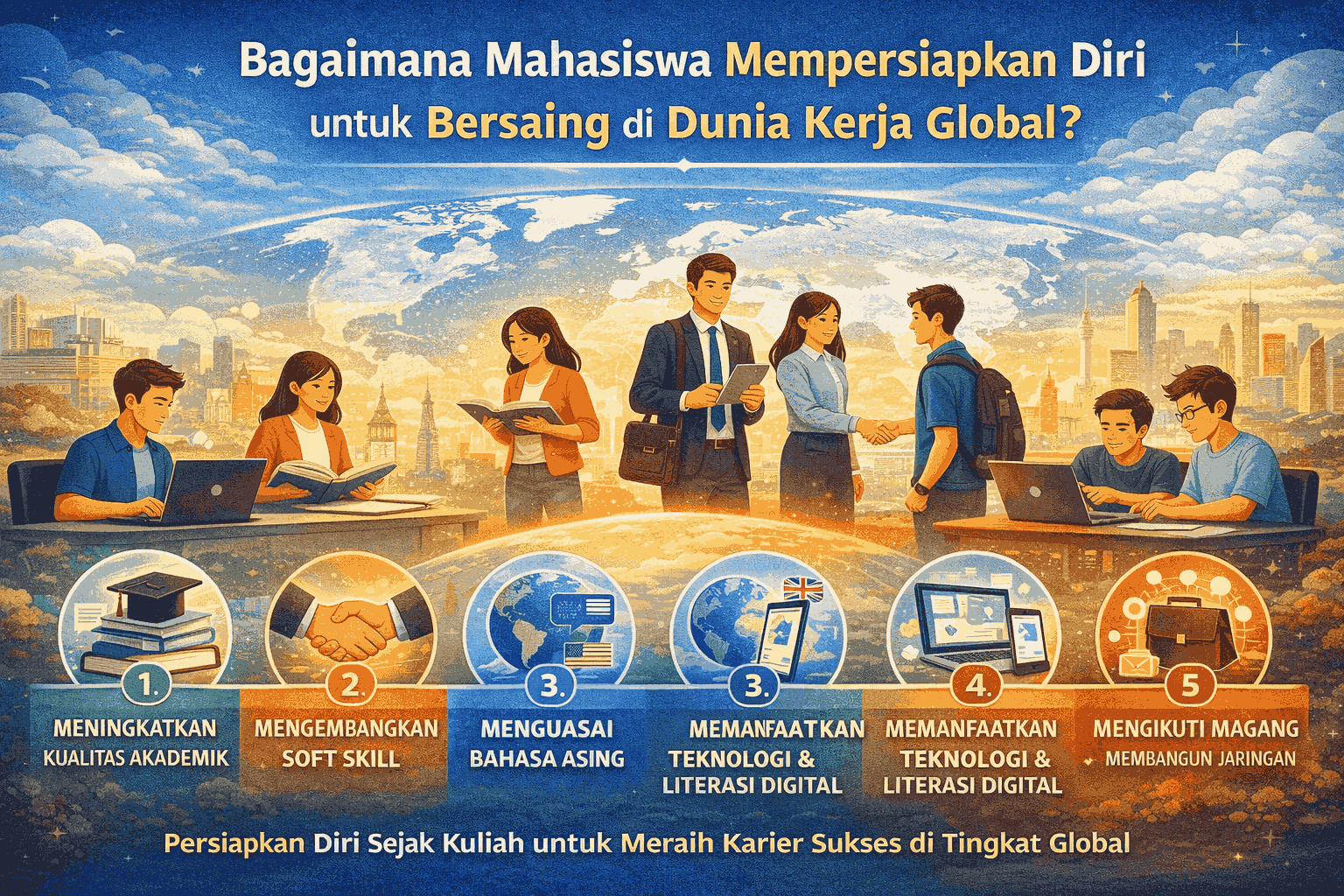 Bagaimana mahasiswa mempersiapkan diri untuk bersaing di dunia kerja global?