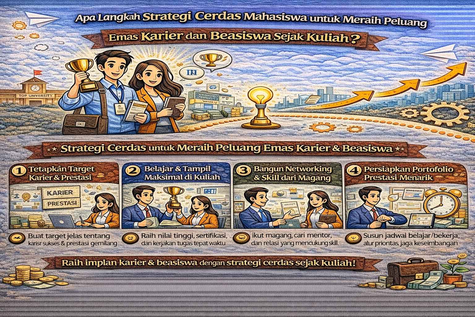 Apa Saja Strategi Cerdas Mahasiswa untuk Meraih Peluang Emas Karier dan Beasiswa Sejak Kuliah?