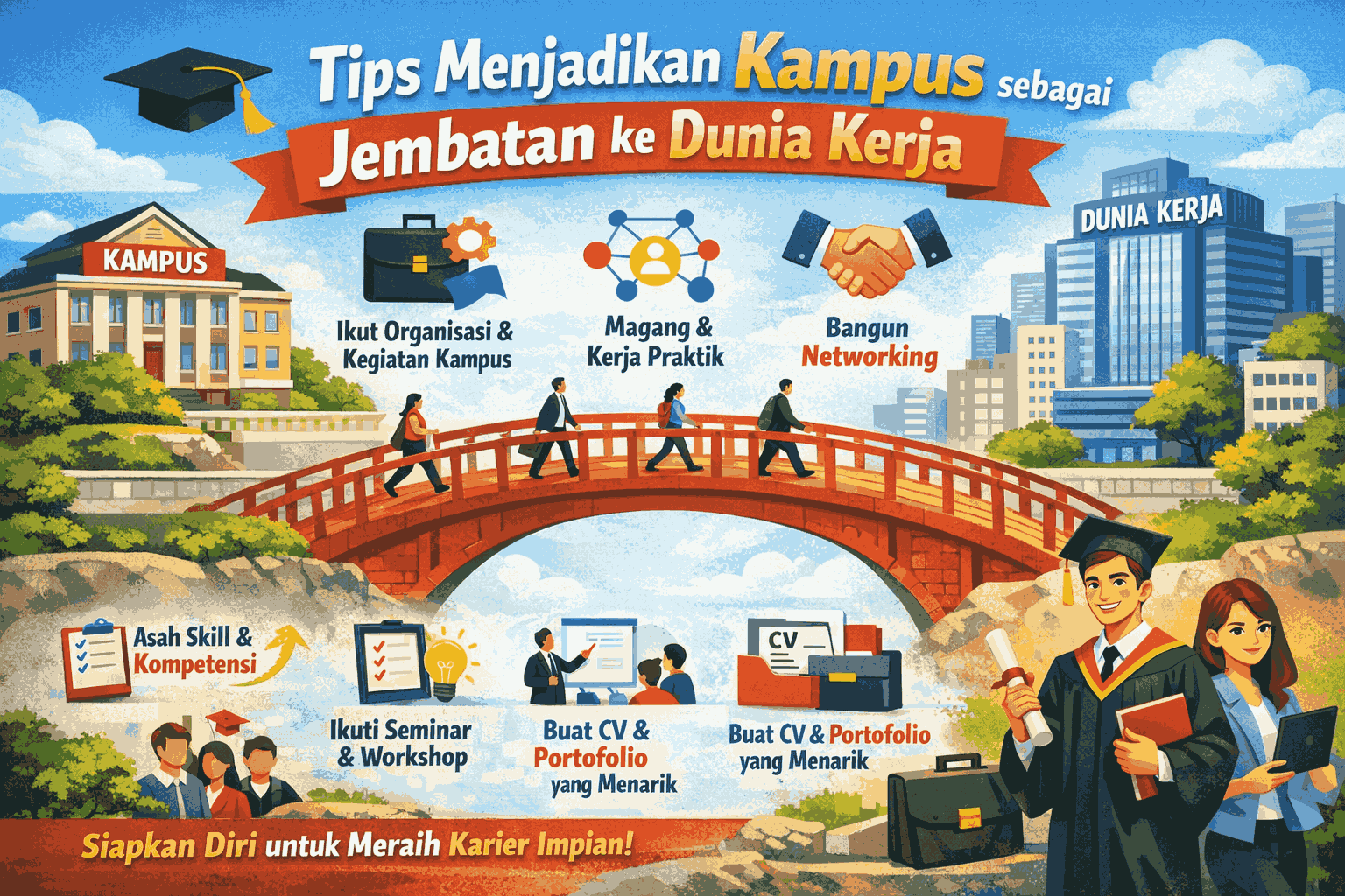 Tips Menjadikan Kampus sebagai Jembatan ke Dunia Kerja