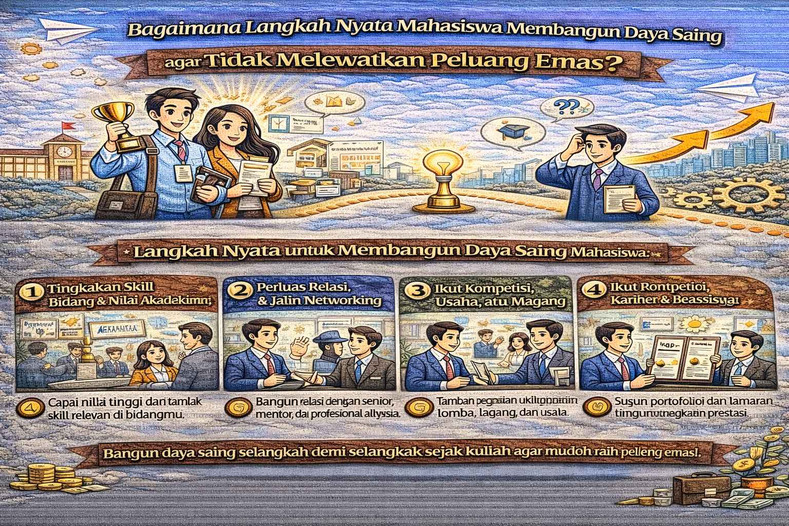 Bagaimana Langkah Nyata Mahasiswa Membangun Daya Saing agar Tidak Melewatkan Peluang Emas?